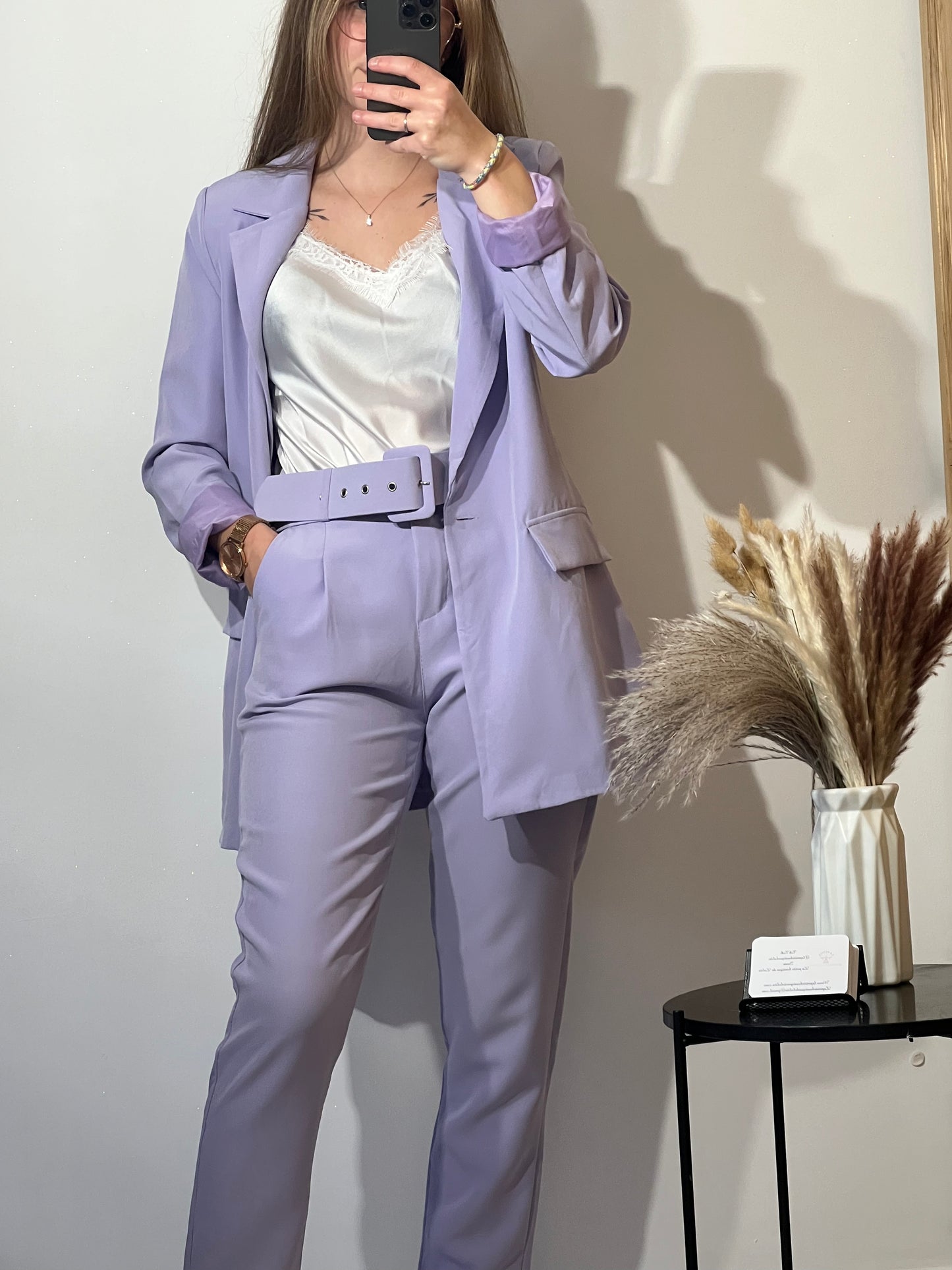 Ensemble blazer lilas